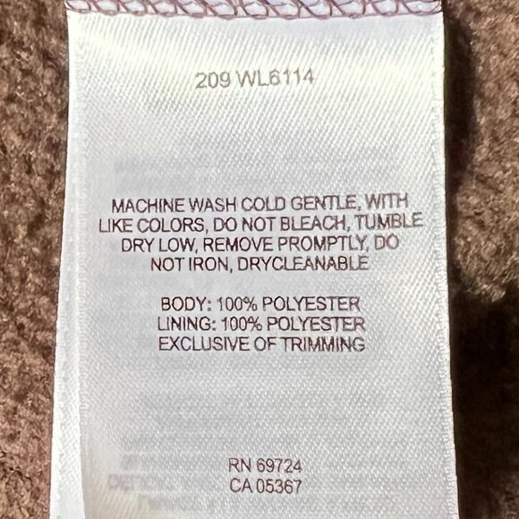 Columbia Women's Chocolate Brown Fleece Full Zipper Jacket, Size M - Picture 10 of 11
